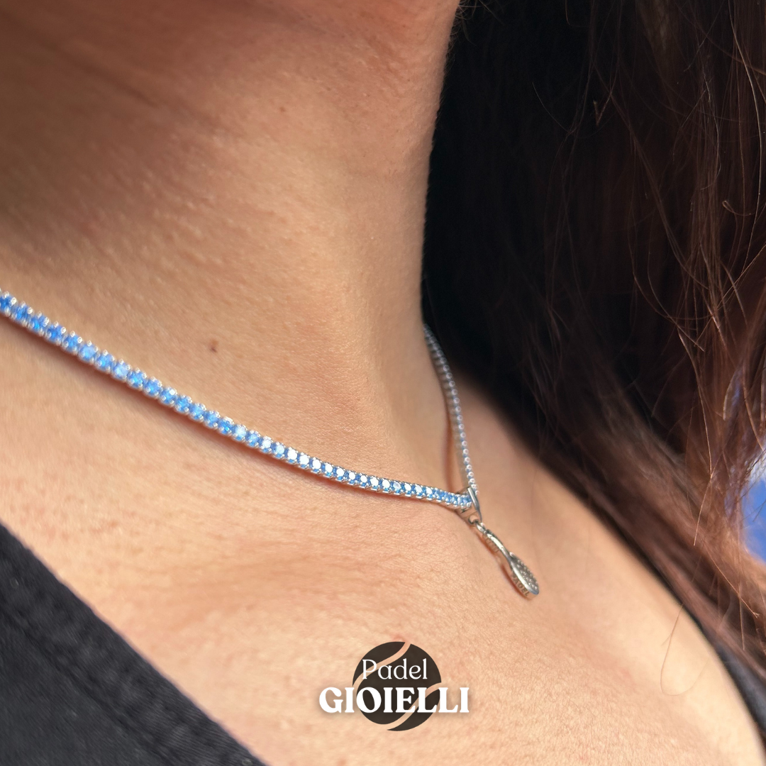 Collana Padel Volèe Celeste