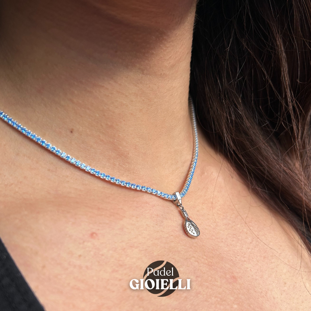 Collana Padel Volèe Celeste